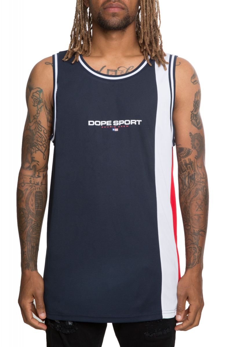 DOPE The National Tank Top in Navy D0617T235NVY Karmaloop