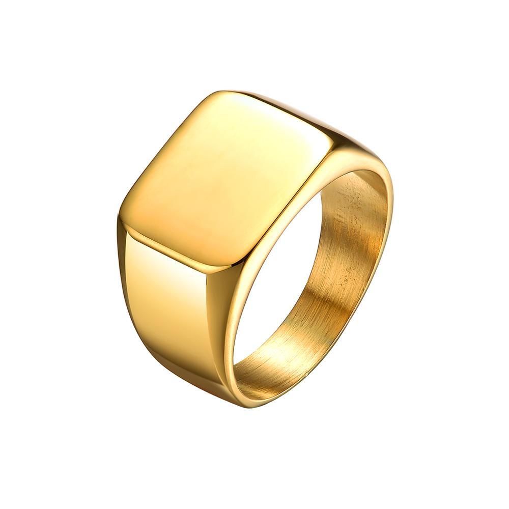 MISTER Signet Ring Gold R-V2-G-GOLD - Karmaloop