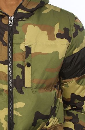 The Stay Puft Bubble Jacket in Woodland Camo