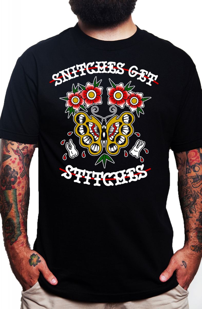 Still Proud Snitches Black T Shirt Sp00 57 Karmaloop