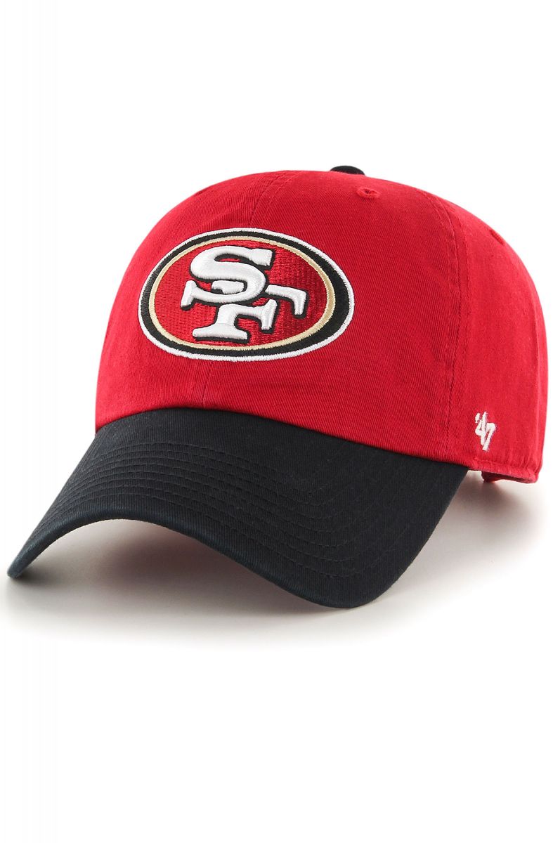 black and red 49ers hat