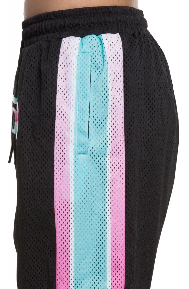 TRAPLORD The Retro Basketball Shorts in Black TL1810601BLK Karmaloop