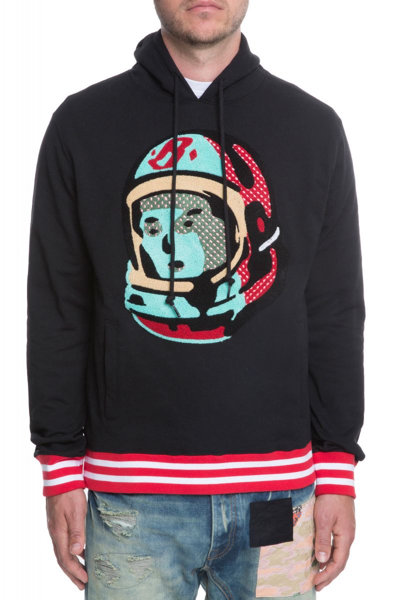 BILLIONAIRE BOYS CLUB The Helmet Chenille Pullover Hoodie in Black