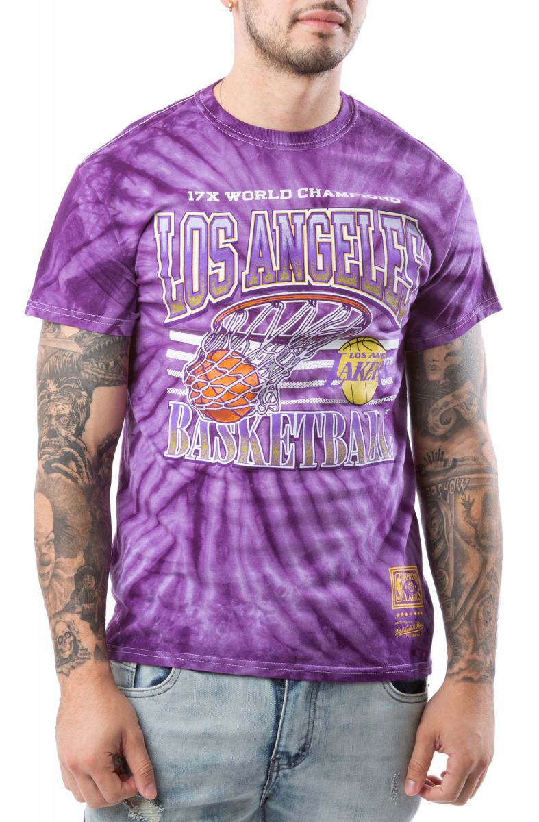 Mitchell & Ness NBA Los Angeles Lakers The Dunk Kids Purple T-Shirt