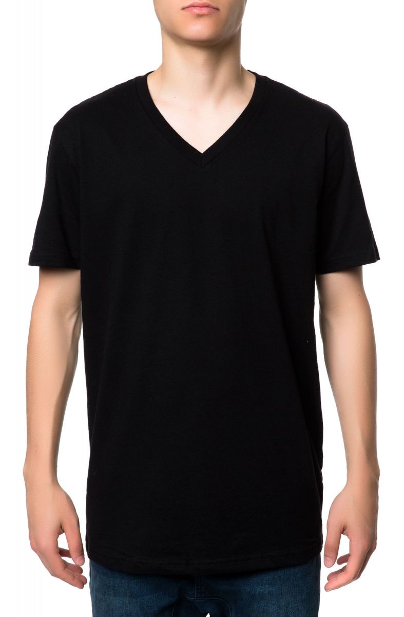 SPOOL & THREAD The 3200 Basic V-Neck Tee in Black SV-NL3200BSC-VNT-BLK ...