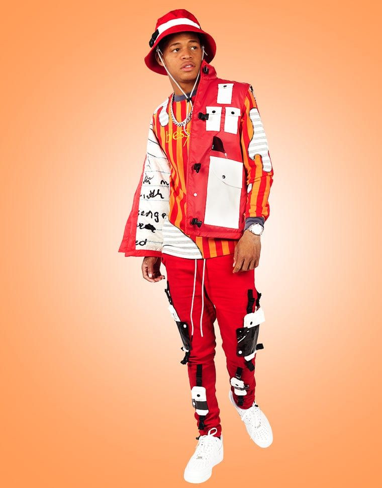 HIDEOUT YK Tech Jungle Bucket Hat THC-YK-OK-RED - Karmaloop