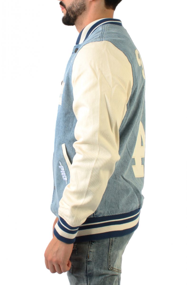 PRO STANDARD Dodgers Blue Denim Varsity Jacket LLD638399 DLN