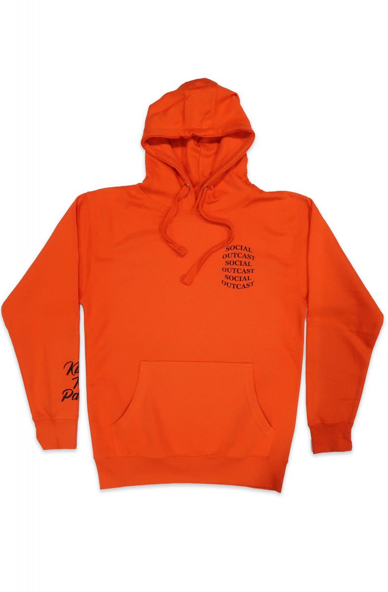 KILOS TO PARIS Social Outcast V2 Hoodie in Orange KLSOCIALBULGE_ORNG ...