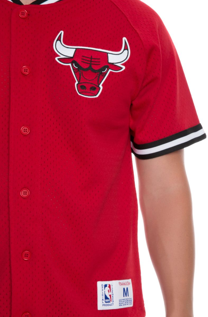 MITCHELL & NESS The Chicago Bulls Seasoned Pro Mesh Jersey in Scarlet ...