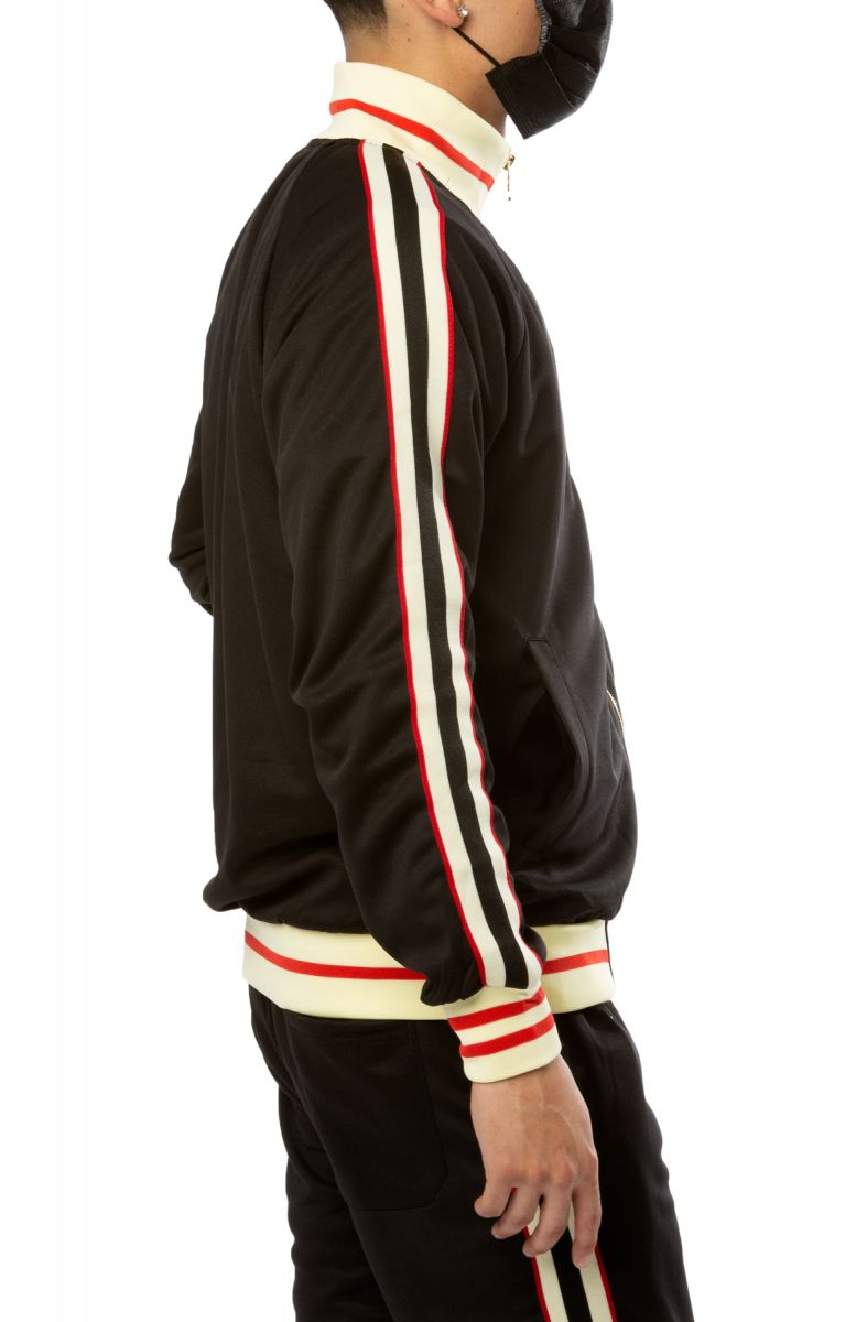 VICTORIOUS LOS ANGELES Vice City Striped Track Jacket ST575J-BLK ...