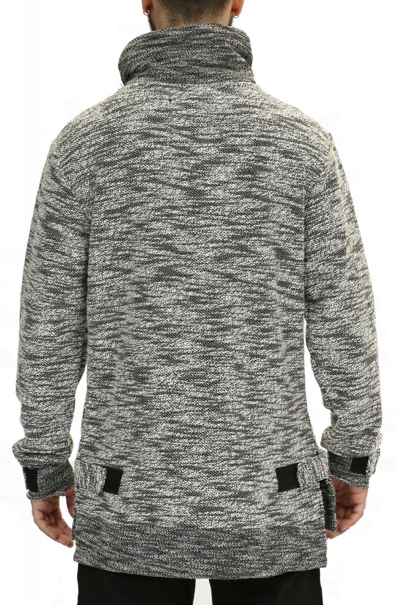 Download Mock Neck Sweater in Marled Gray
