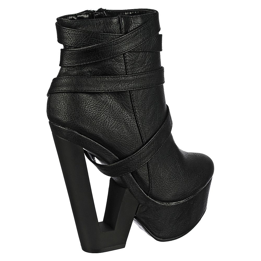 Women's High Heel Wedge Bootie #127