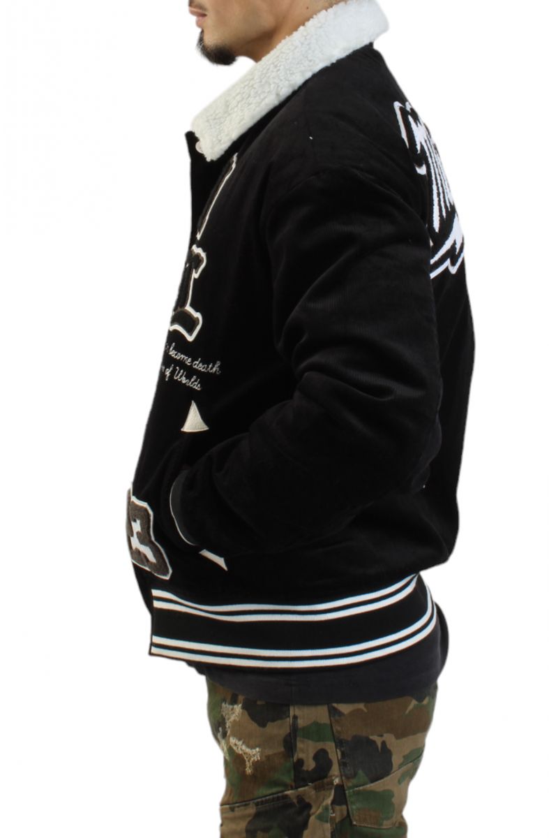 MEMORY LANE Varsity Jacket ML-HO23-307BLK - Karmaloop