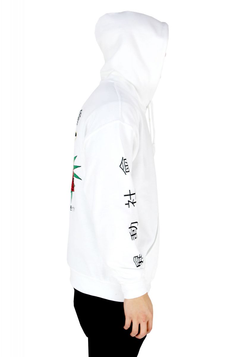 chinese tiger rose mens hoodie