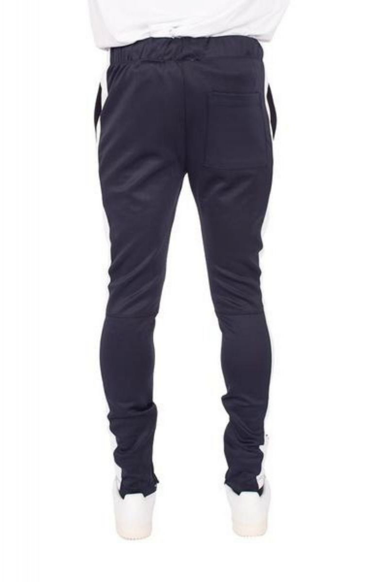 SEIZE&DESIST Slim Skinny Track Pants (Navy/White) SD2178NVYWHT Karmaloop