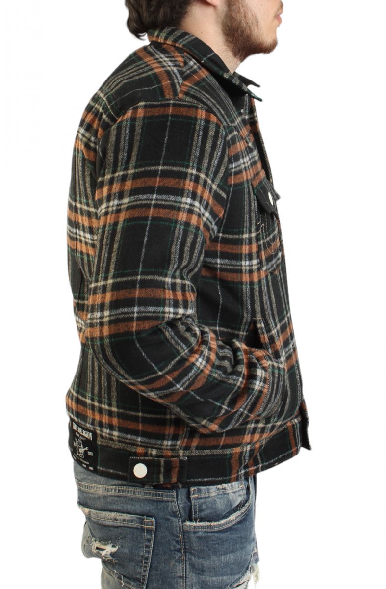 TRUE RELIGION Jimmy Plaid Quilted Flannel Jacket 108413-7027