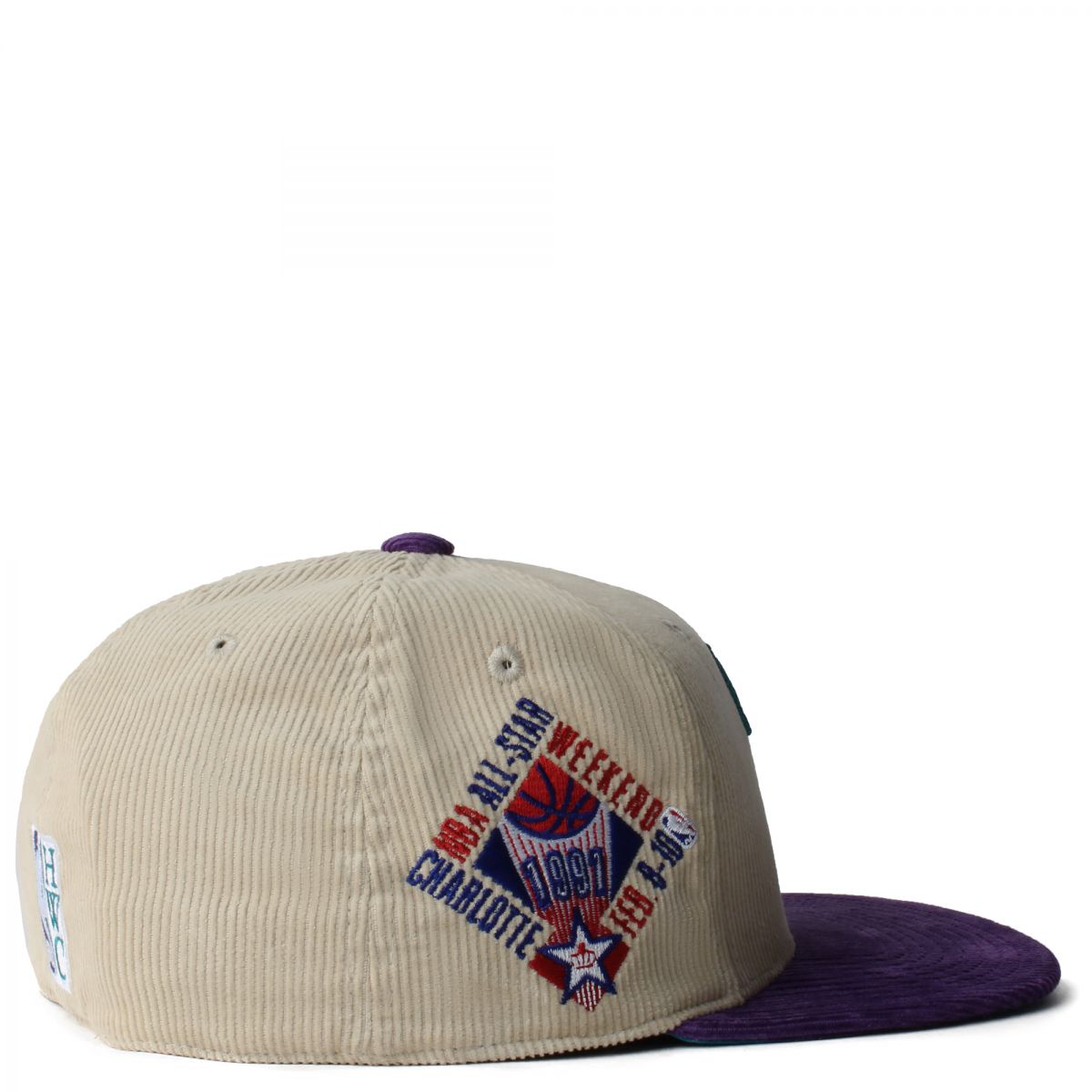 MITCHELL & NESS Corduroy Charlotte Hornets Fitted Hat HHSF5812