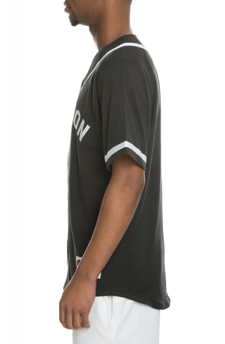 CHAMPION The Champion Branded Baseball Jersey in Black/White T0897 ...