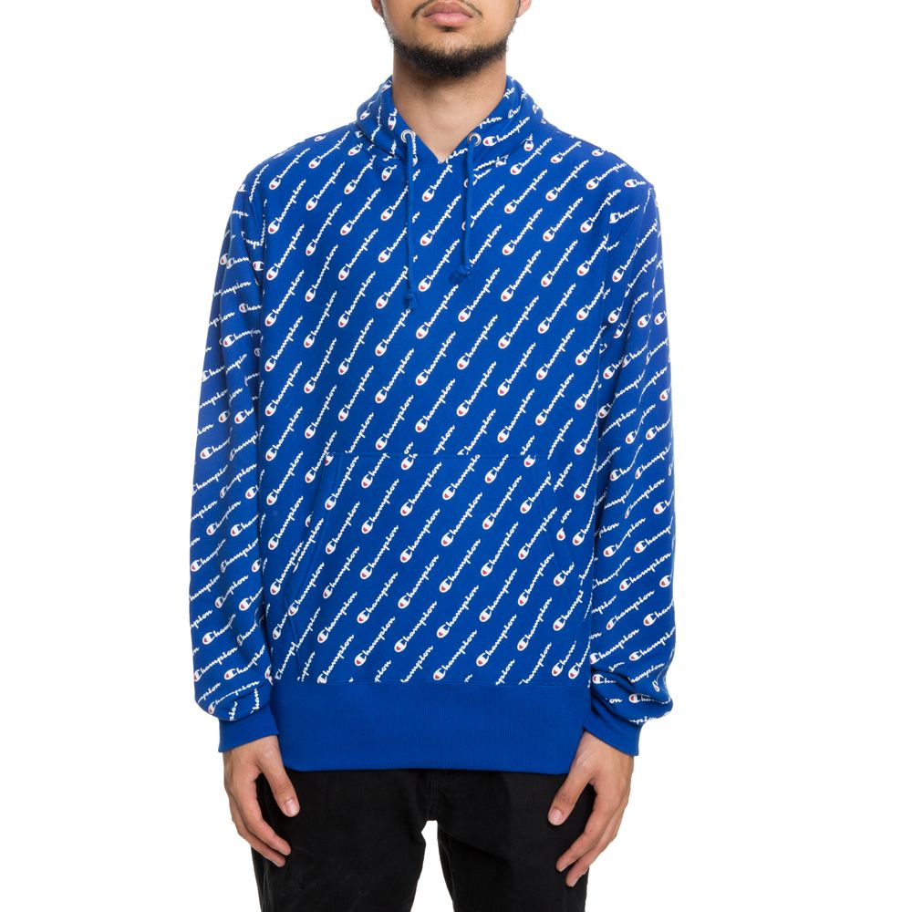 champion logo all over hoodie
