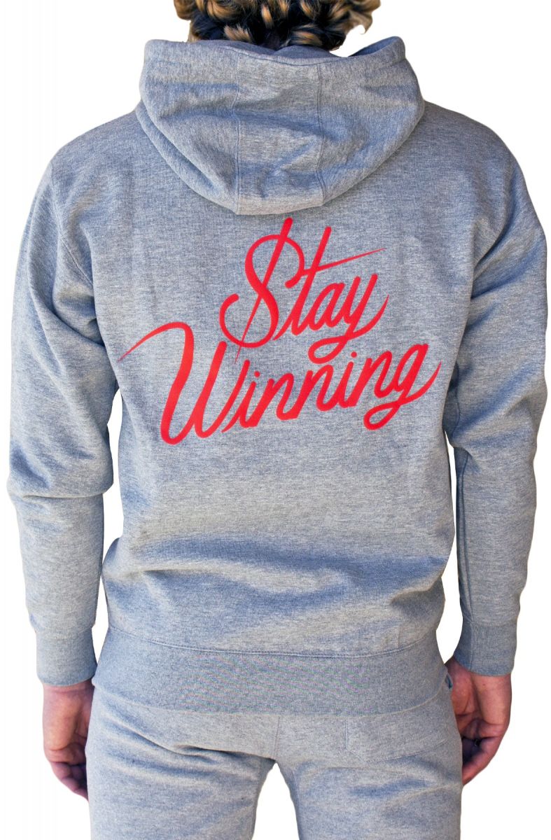 STAY WINNING Never Losing Grey/Red Hoodie SW-0274 - Karmaloop