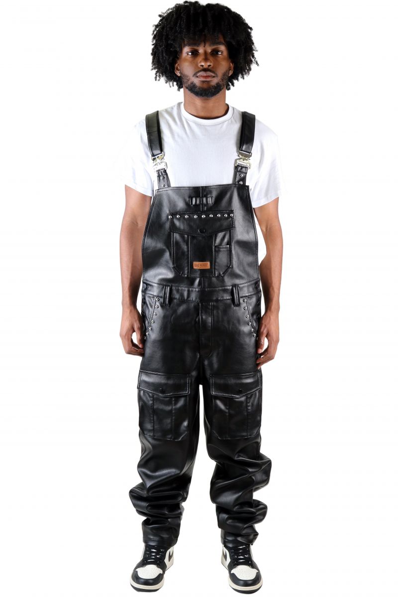 KLEEP DRAKON Fine Faux Leather Overall Pants KOA-1002-DRAKON
