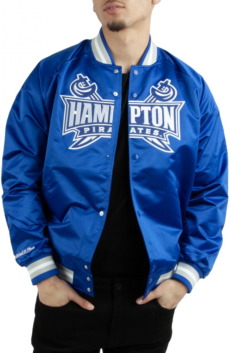 MITCHELL & NESS Hampton University Satin Jacket STJKSC19071HAUROYA Karmaloop