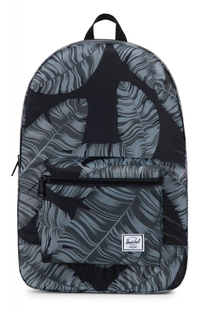 herschel black palm backpack