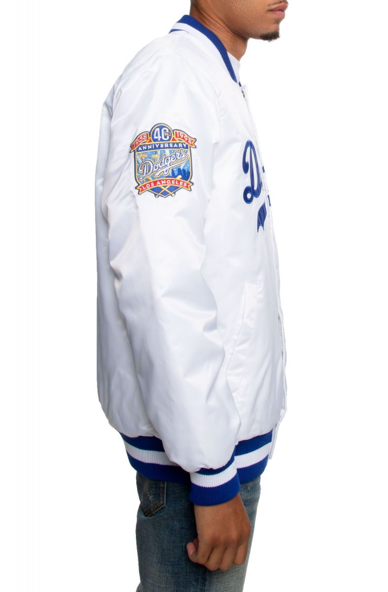 Proline By Starter LA Los Angeles Dodgers White Pullover Jacket Mens Sz 3XL