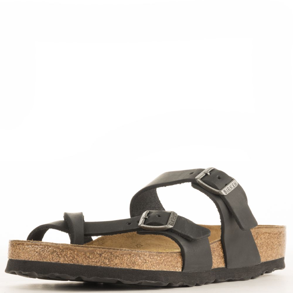 Birkenstock Mayari Sandals- Black Oiled Leather