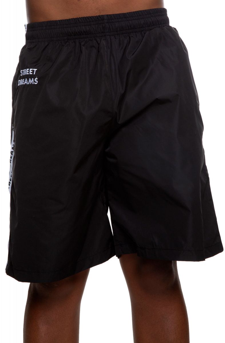 STREET DREAMS Repeat Tape Shorts in Black RT0727BLK - Karmaloop