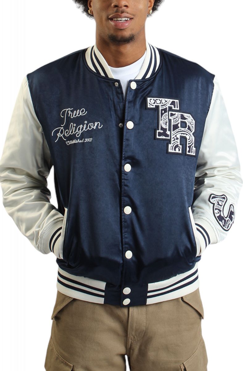 TRUE RELIGION Good Life Varsity Bomber Jacket 108132-4903 - Karmaloop