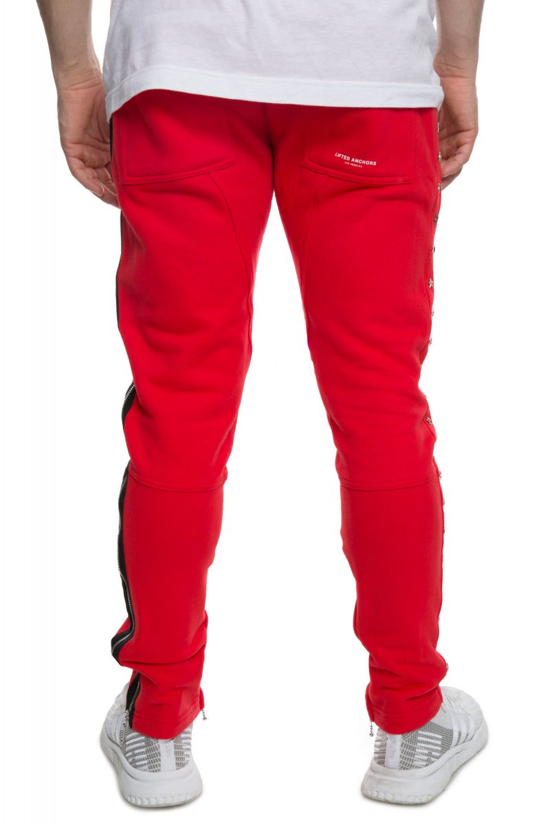 LIFTED ANCHORS The Clinton Sweats in Varsity Red LAFA18-20RED - Karmaloop