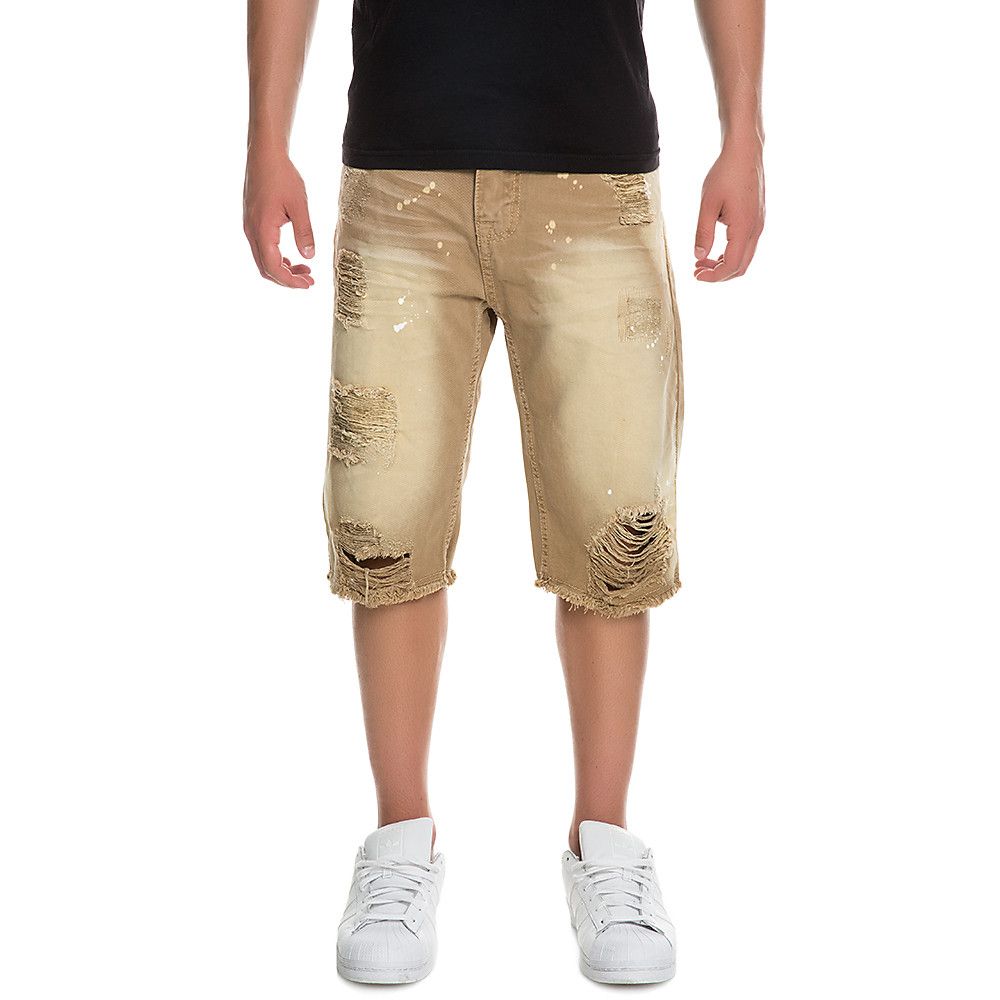 mens twill jogger shorts