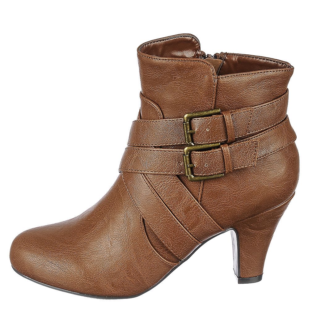 low heel leather boots for women
