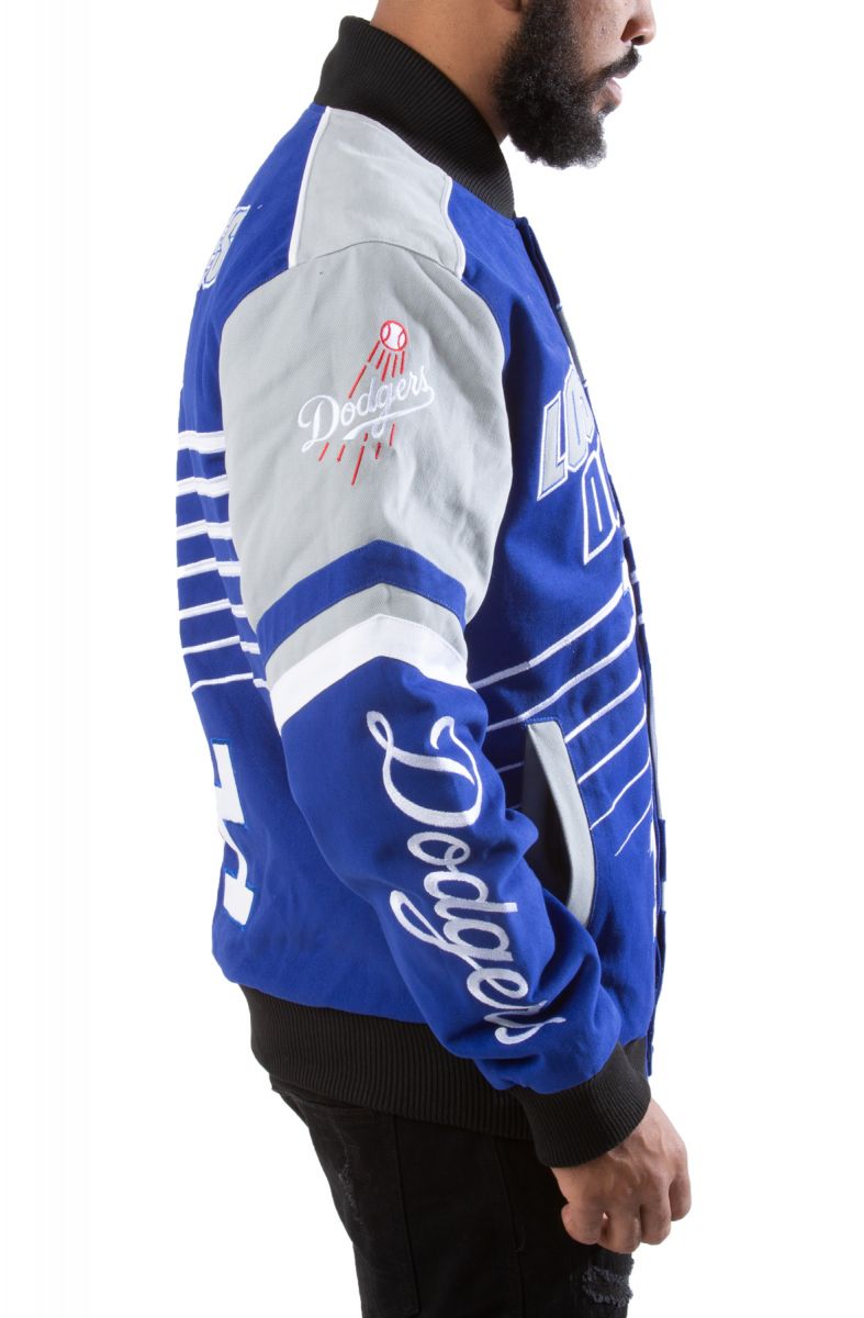 STARTER Los Angeles Dodgers Nylon 1/2 Zip Jacket LS050733LAD - Karmaloop