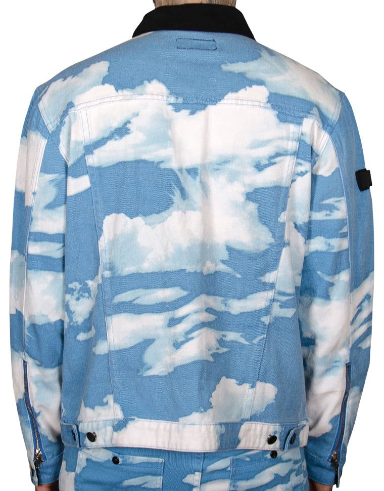THE HIDEOUT CLOTHING + Rifle Cloud Bleached Denim Jacket HDTCLTHNG ...