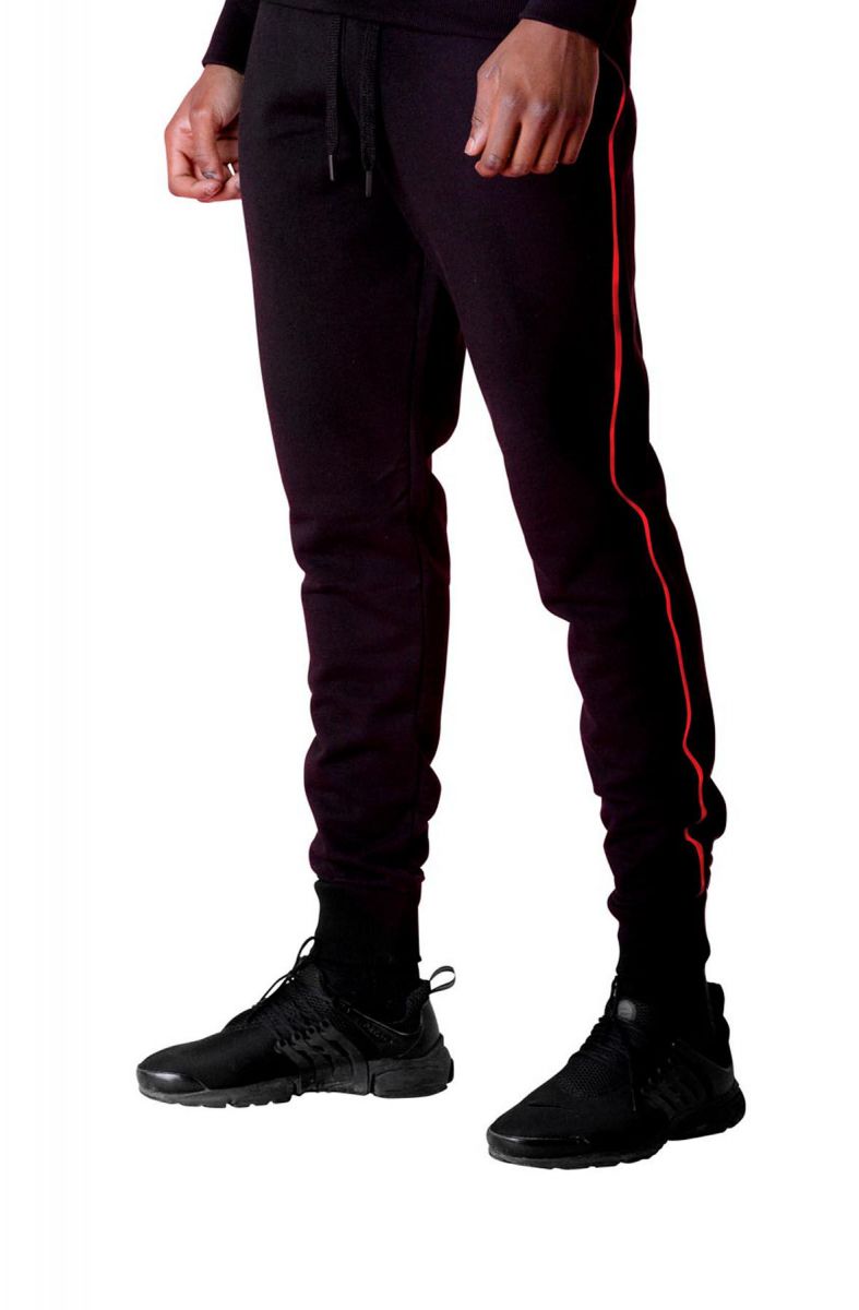 black fleece tracksuit bottoms