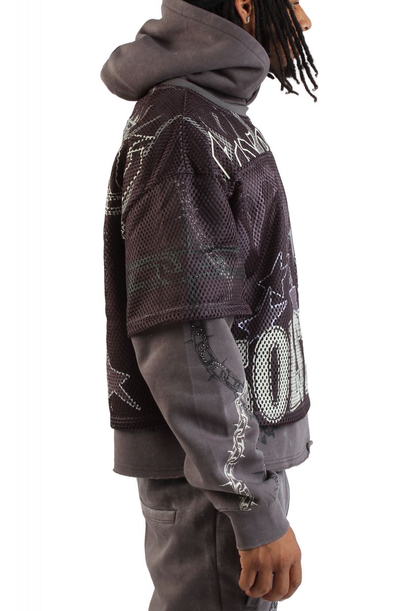 SMOKE RISE Luxe Club Layered Hoodie FO25674SK-TAL - Karmaloop