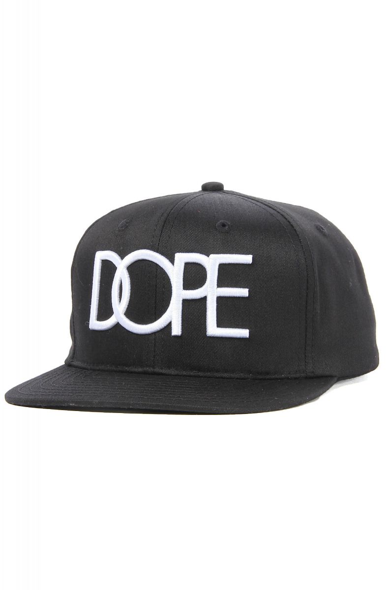 DOPE Hat Dope logo Snapback in Black