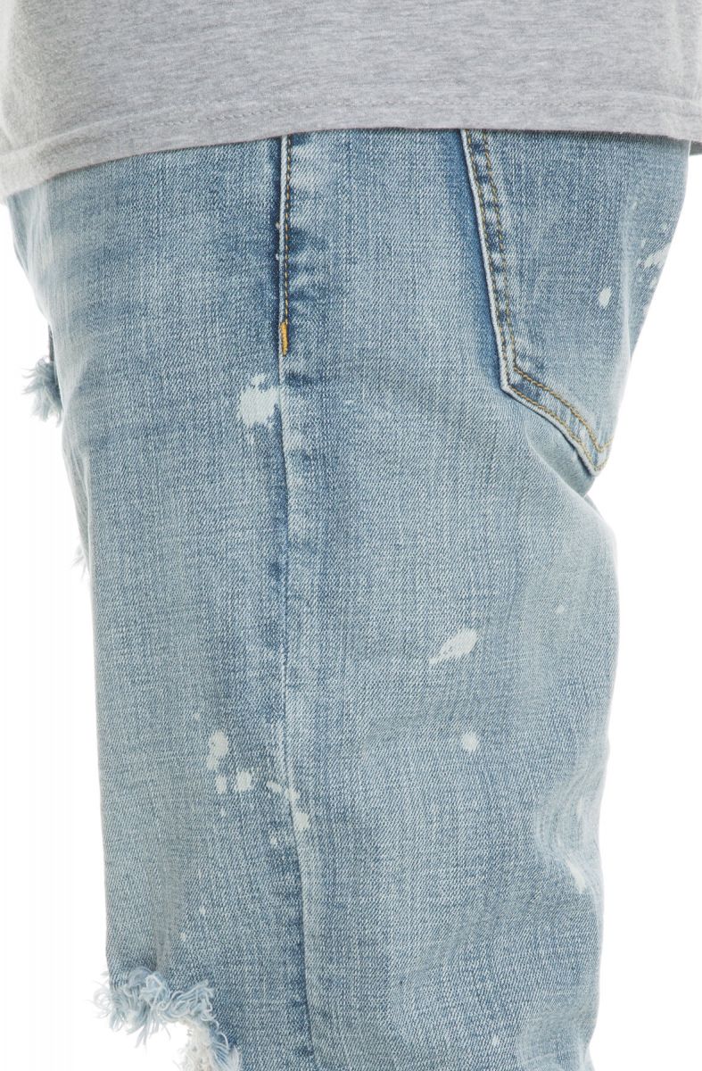 blue splatter jeans