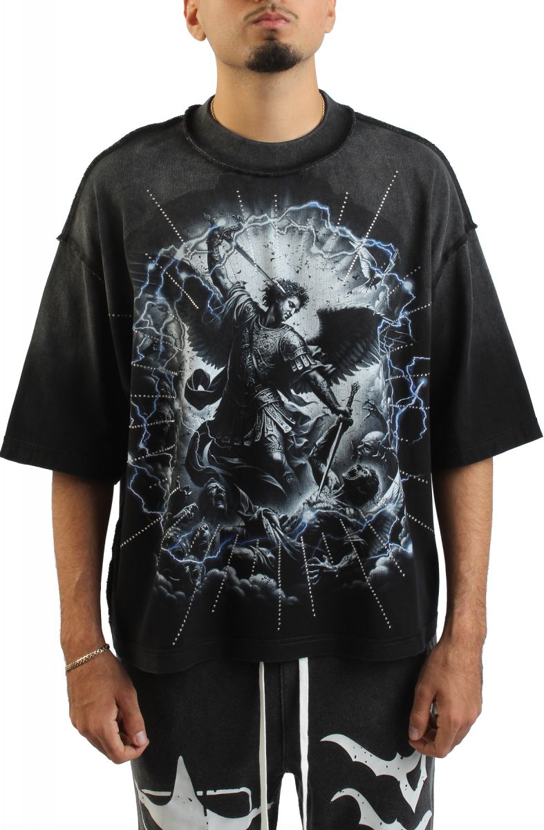 RARE PEACE Mad Angel Crop T-Shirt RT5009-BLK - Karmaloop