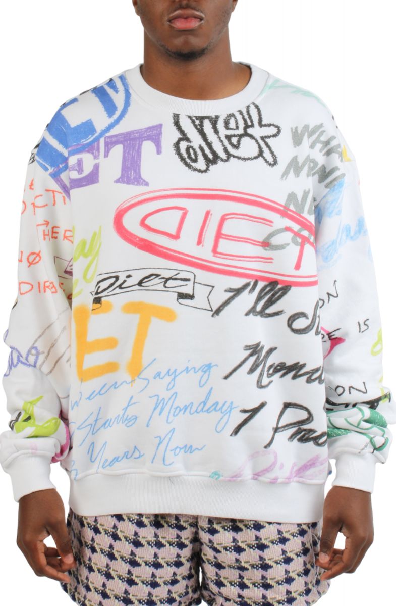 Vans scribble cheap crew sweatshirt