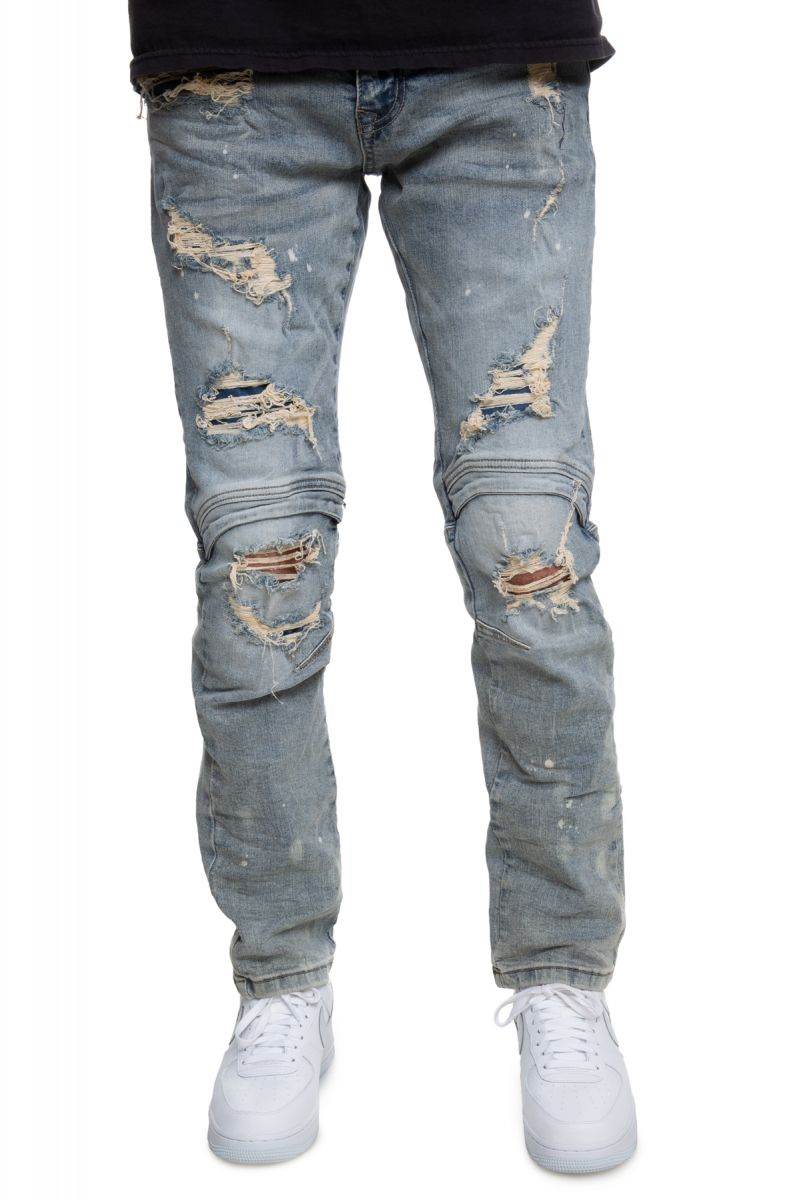 SMOKE RISE Sean Knee Panel Jeans JP20223-TFFYBL - Karmaloop