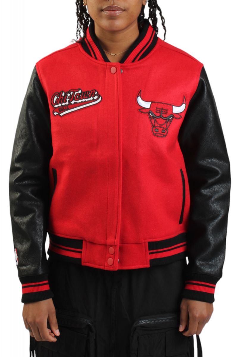 PRO STANDARD Bulls Script Varsity Jacket BCBH515367-RBK - Karmaloop