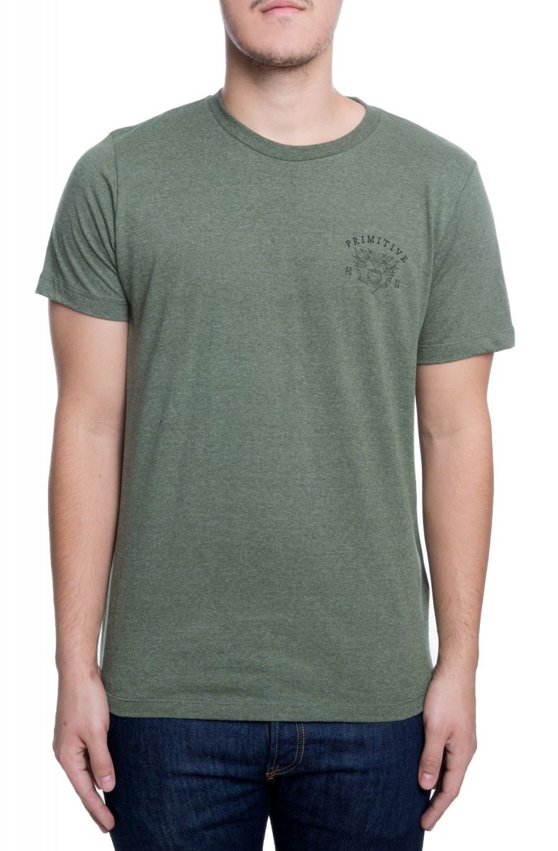 PRIMITIVE The Guardian LW Tee in Olive Heather PAPHO1806-OLV - Karmaloop