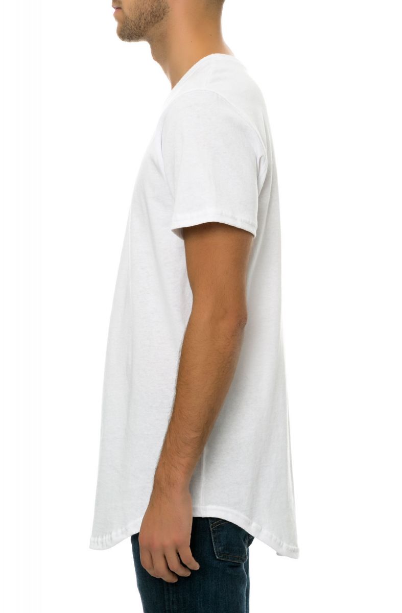 white tall tee