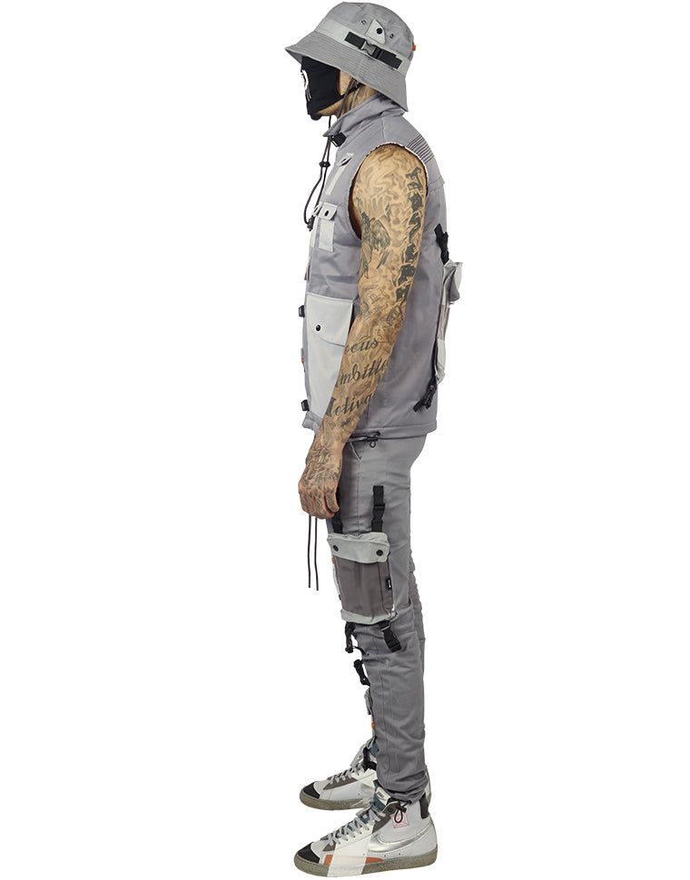 THE HIDEOUT CLOTHING YK Tech Utility Puffer Vest HDTCLTHNG-A48574 ...