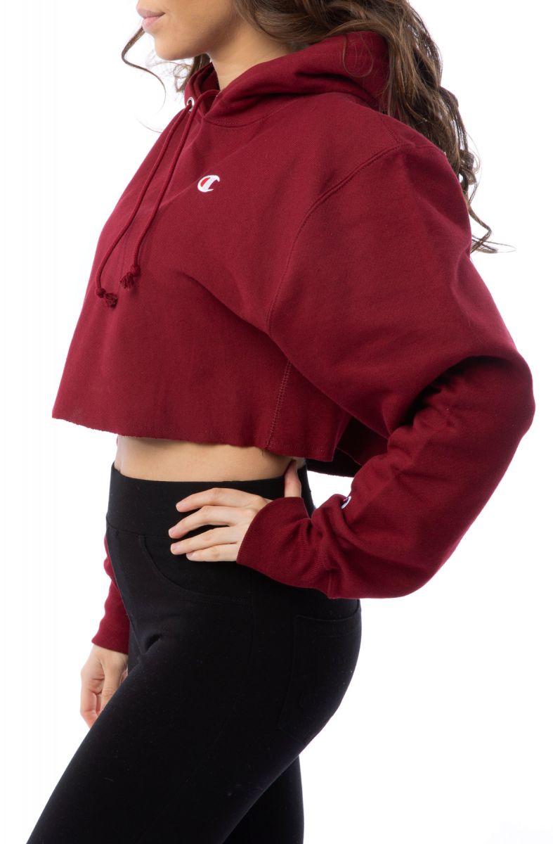 reverse weave cropped hoodie
