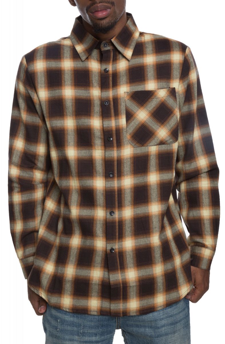 yellow brown flannel
