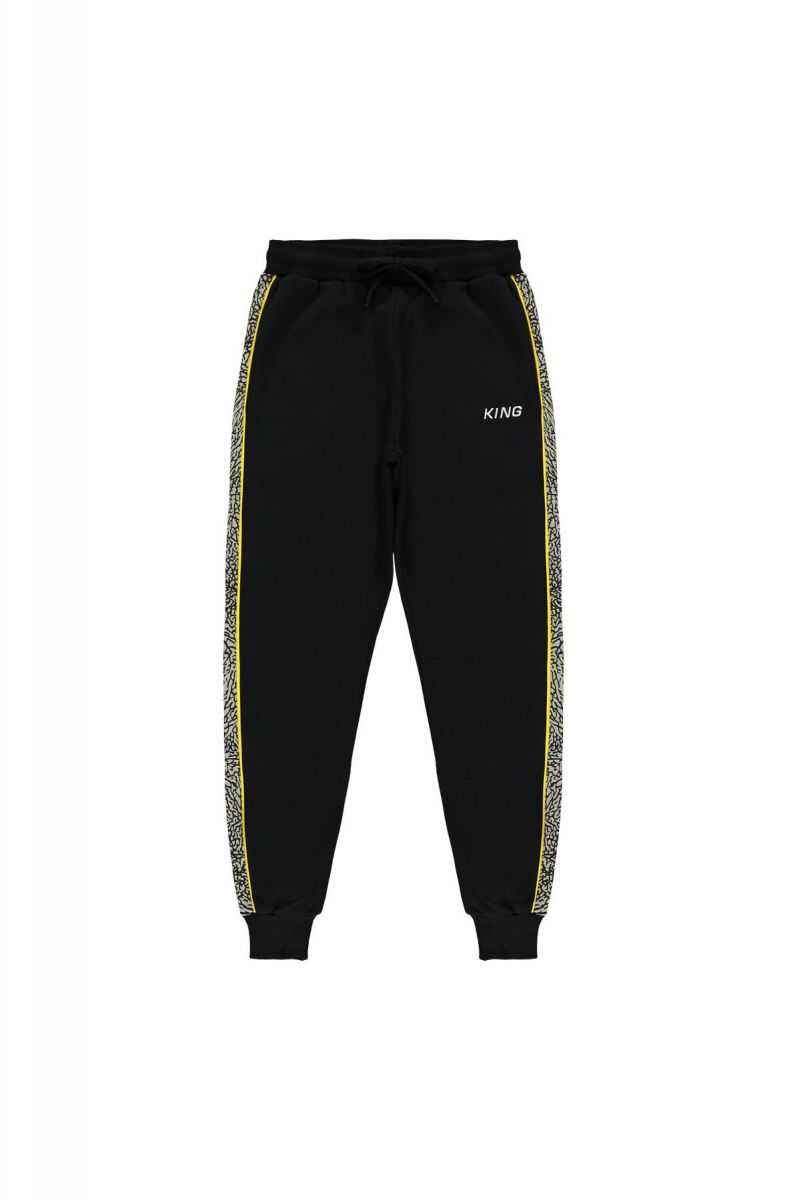 KING APPAREL Tennyson 'Jordan' Tracksuit Bottoms - Black Elephant AW21 ...